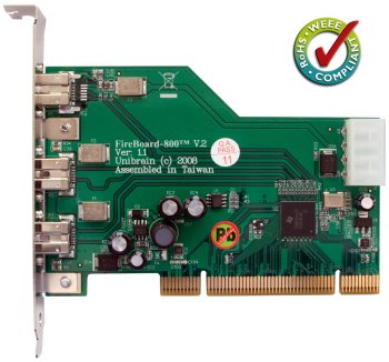 Fireboard-800 V2 1394b PCI adapter (click for larger picture)